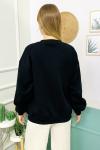 156405 B Yaka Sardonlu Sweatshirt